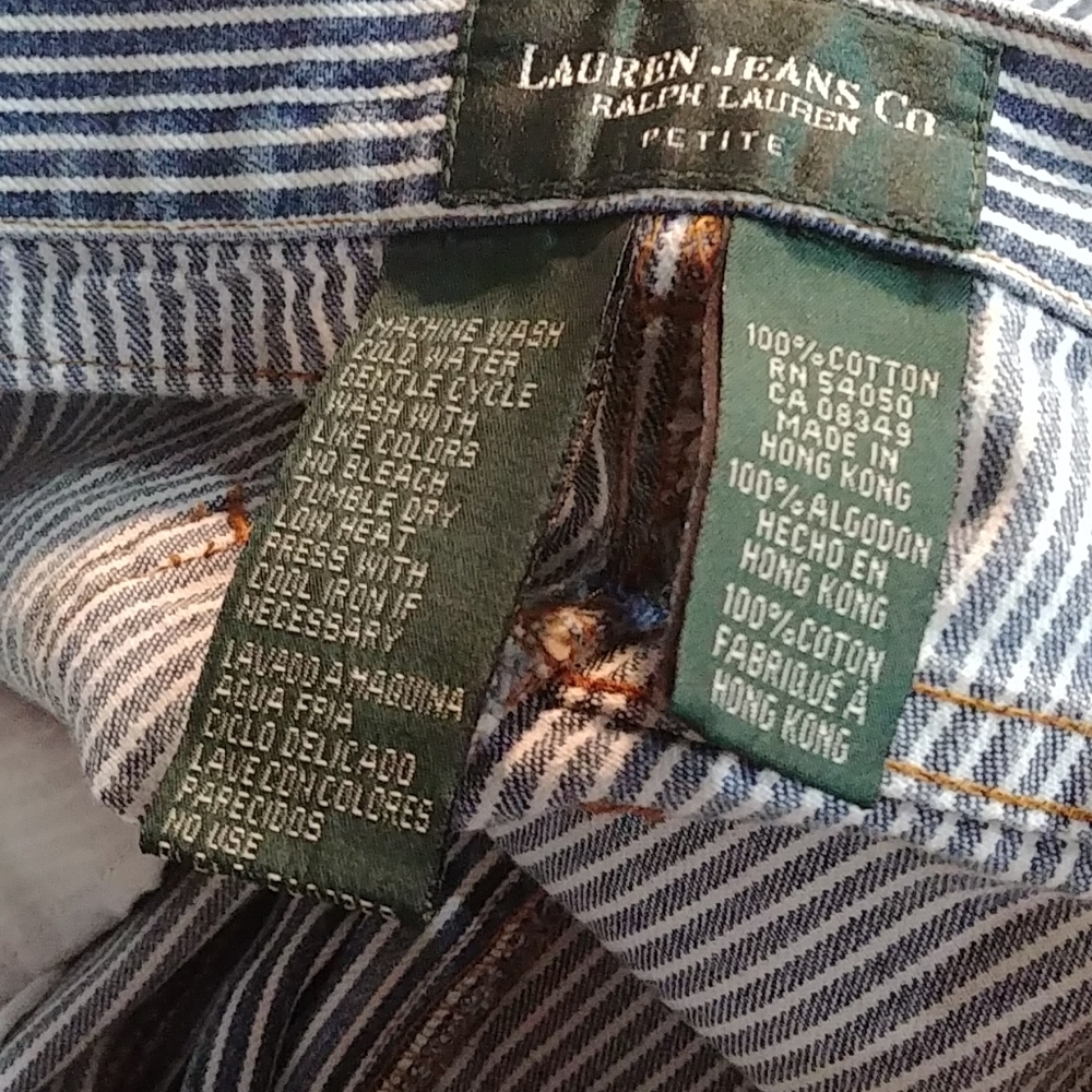 Vtg Lauren Jeans railroad stripe pencil skirt - Picture 5 of 7